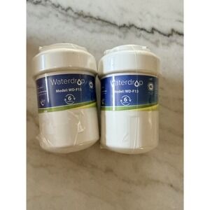 Lot of 2 Waterdrop WD-F13 Refrigerator Water Filter Cartridges For GE MWF Filter